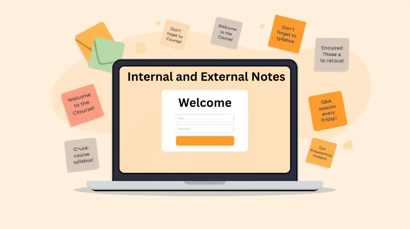 You can add internal and external notes while you are sending an enrollment email - GoGo Online BDE